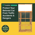 Wooden catio, protect your cat from the traffic.
