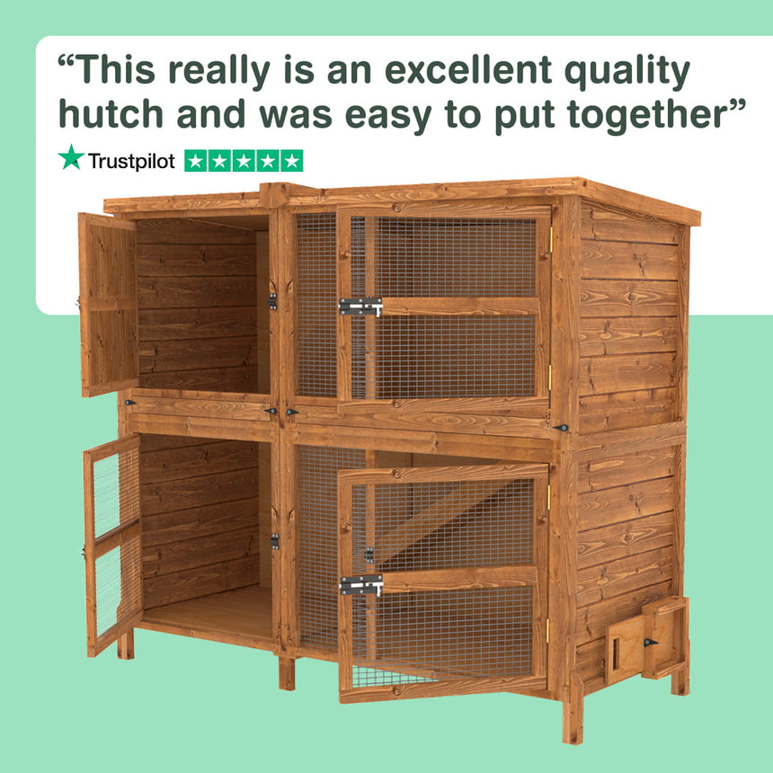 5ft Chartwell Double Rabbit Hutch