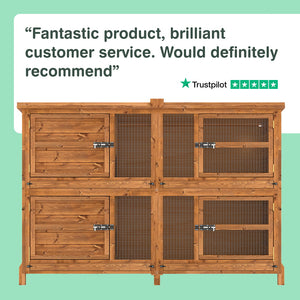 6ft Chartwell Two Tier Rabbit Hutch - Two Separate Living Areas To Keep Pets Apart