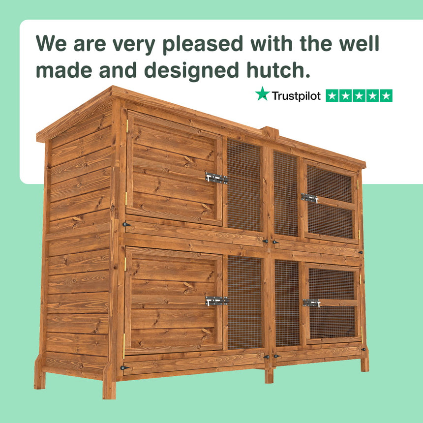 6ft Chartwell Two Tier Rabbit Hutch - Two Separate Living Areas To Keep Pets Apart