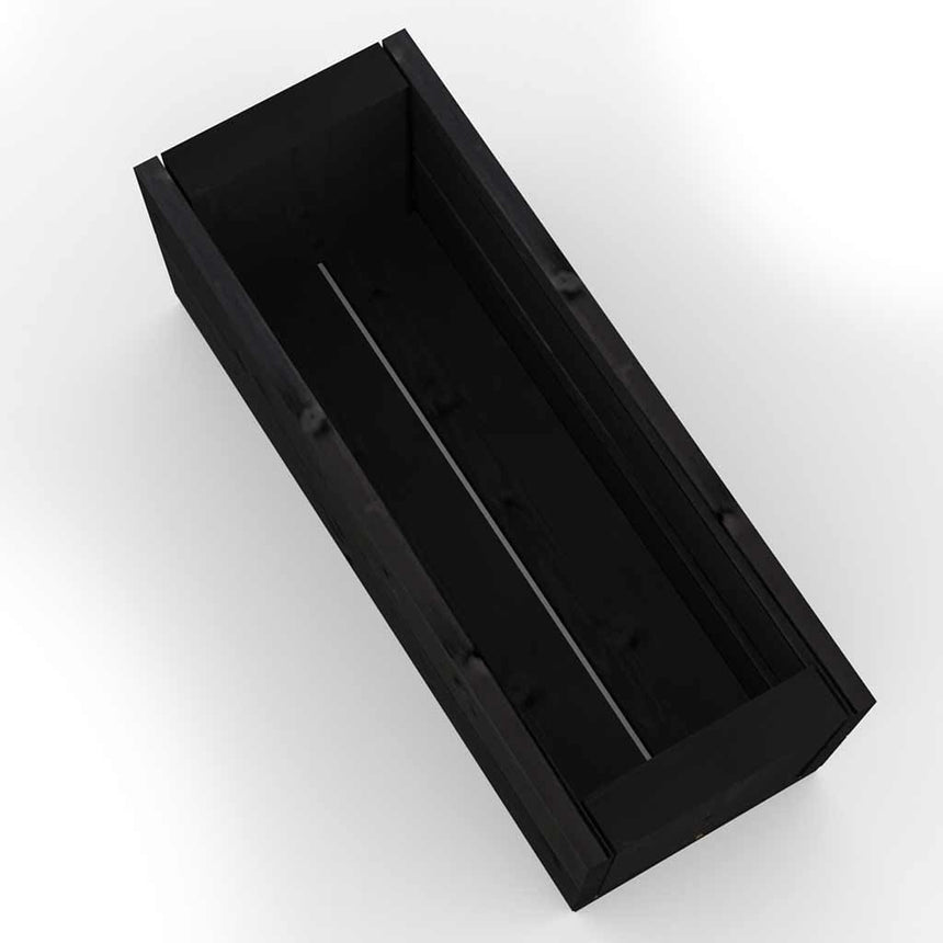 Planter Hastings Black Garden Wooden Raised Trough