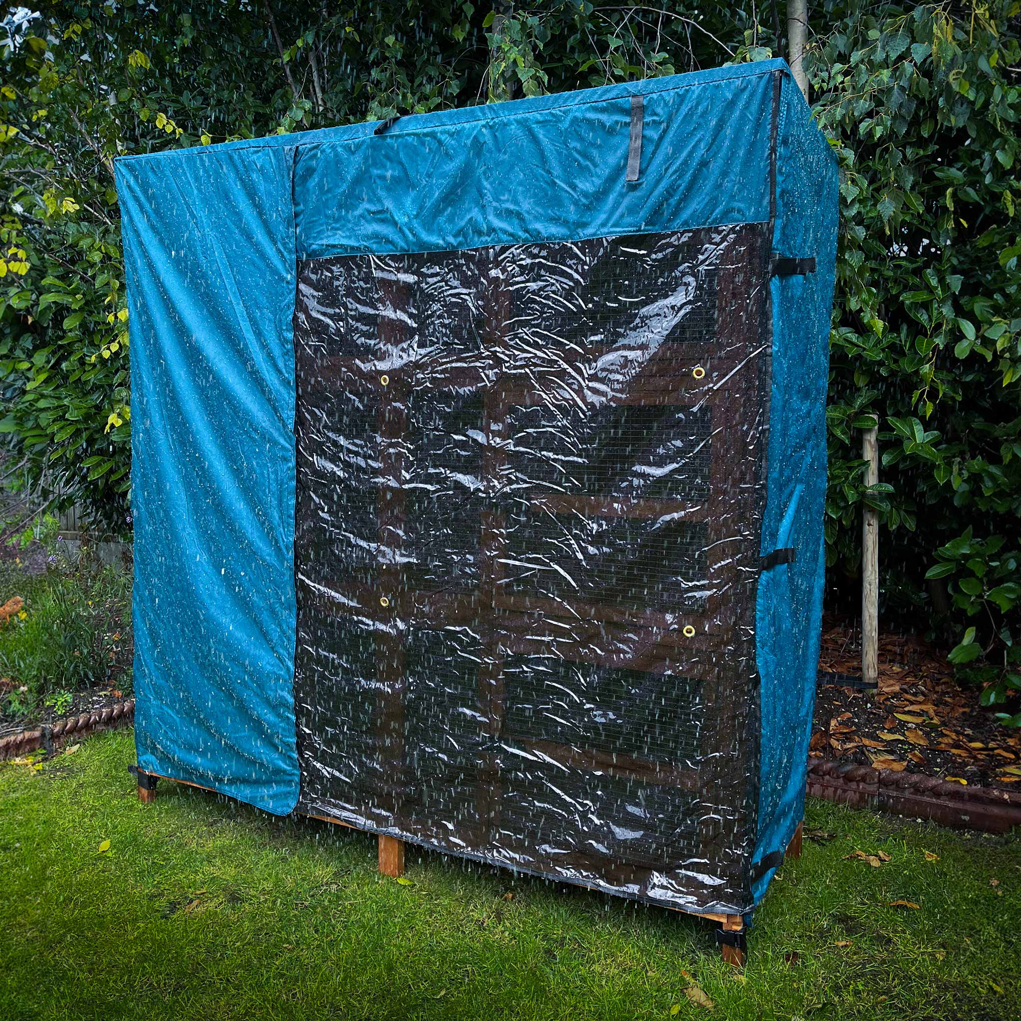 guinea pig hutch cover 4ft triple dark see through front window