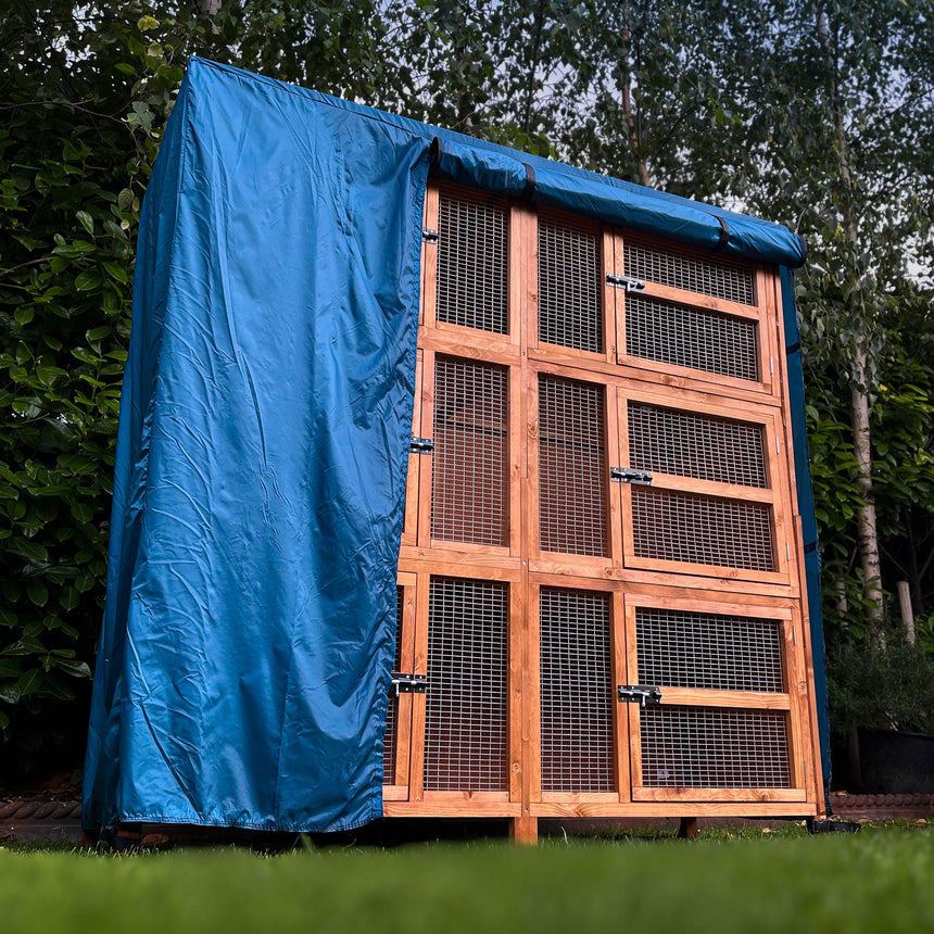 guinea pig hutch cover 5ft triple water proof rolled up front