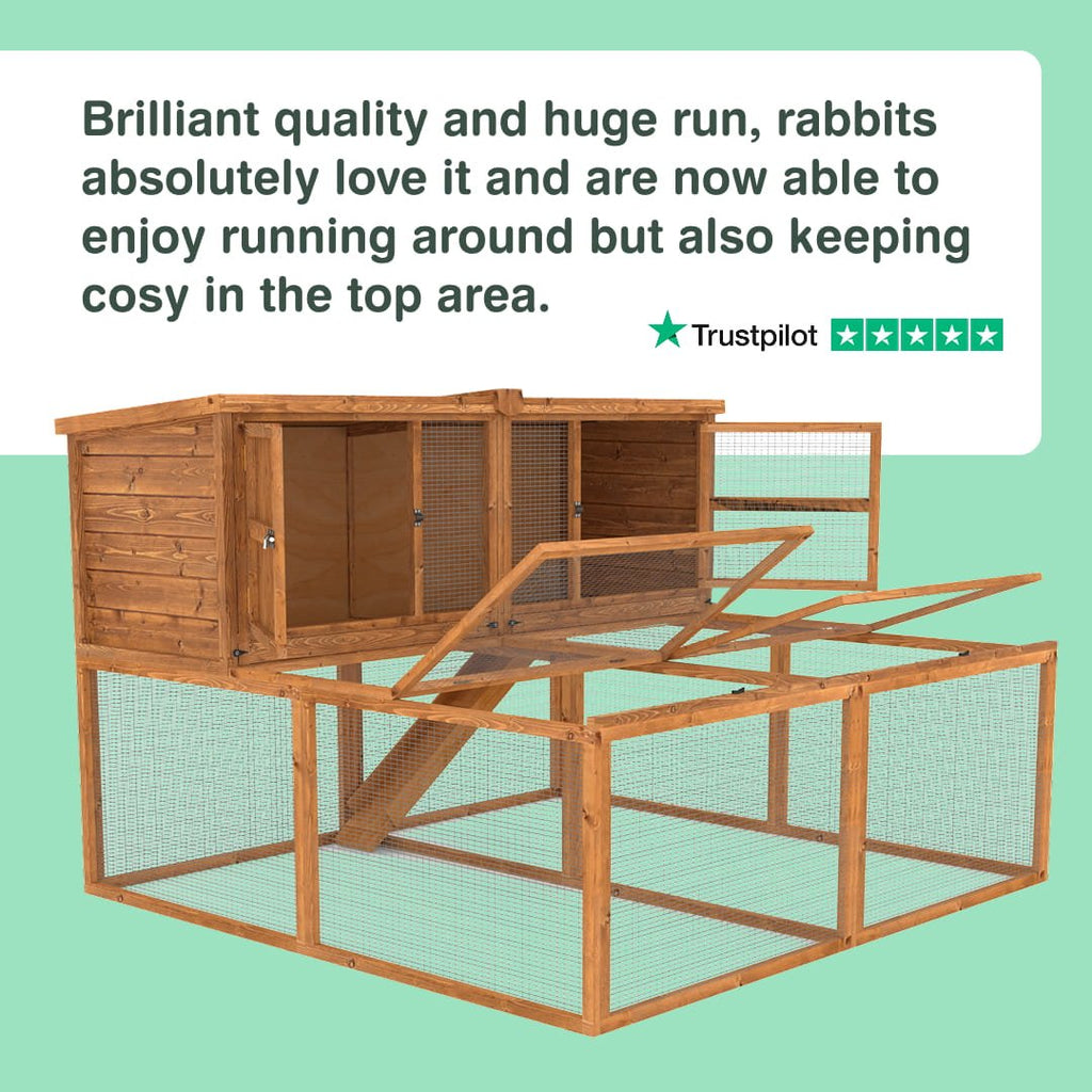 6ft Kendal Rabbit Hutch and Run Combo