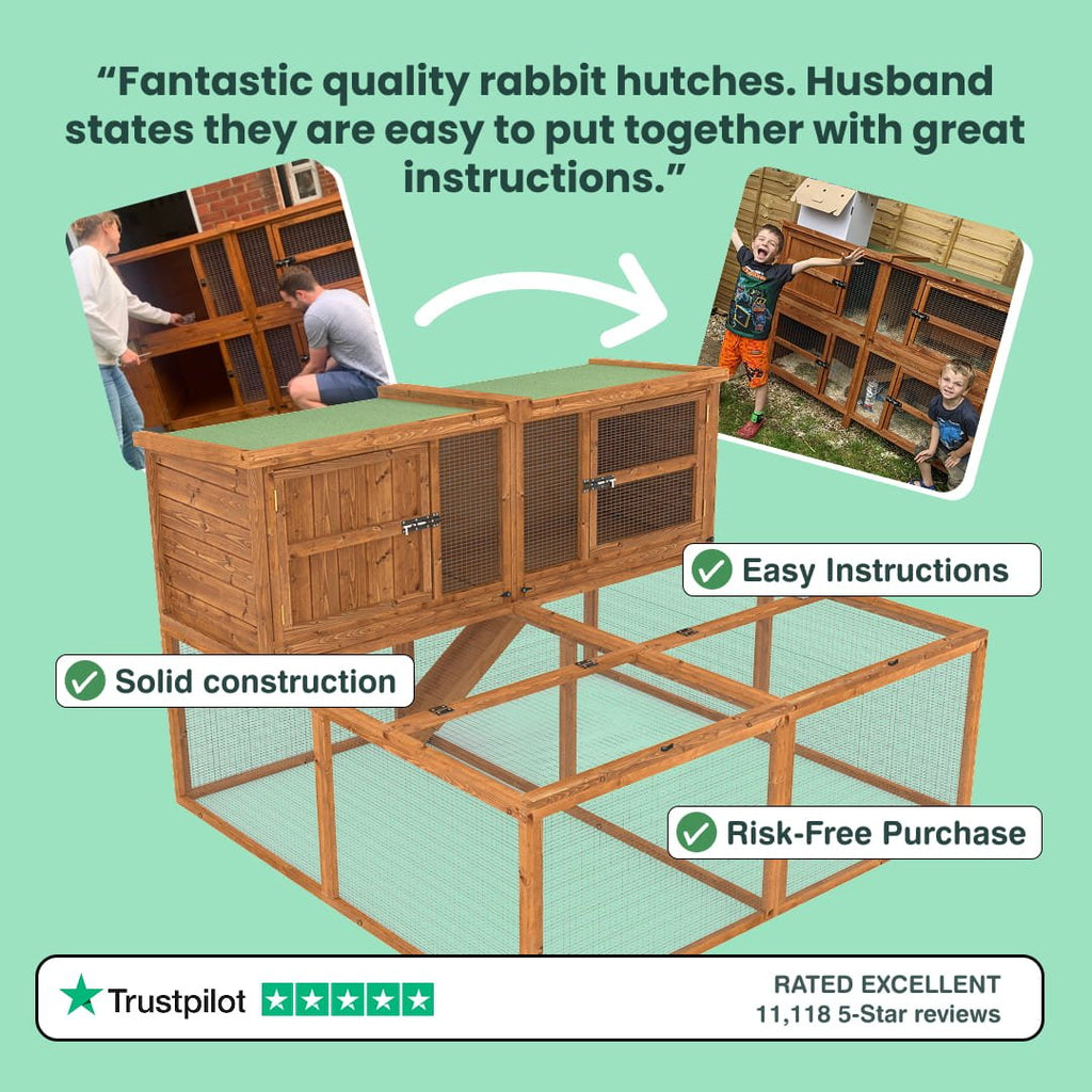 6ft Kendal Rabbit Hutch and Run Combo