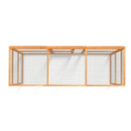 Wooden large catio with wire mesh on a white background
