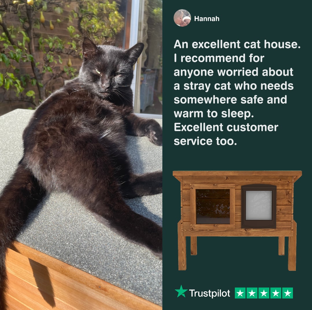 Mayfair Cat House Self Heating Outdoor Kennel with One Way Privacy Window