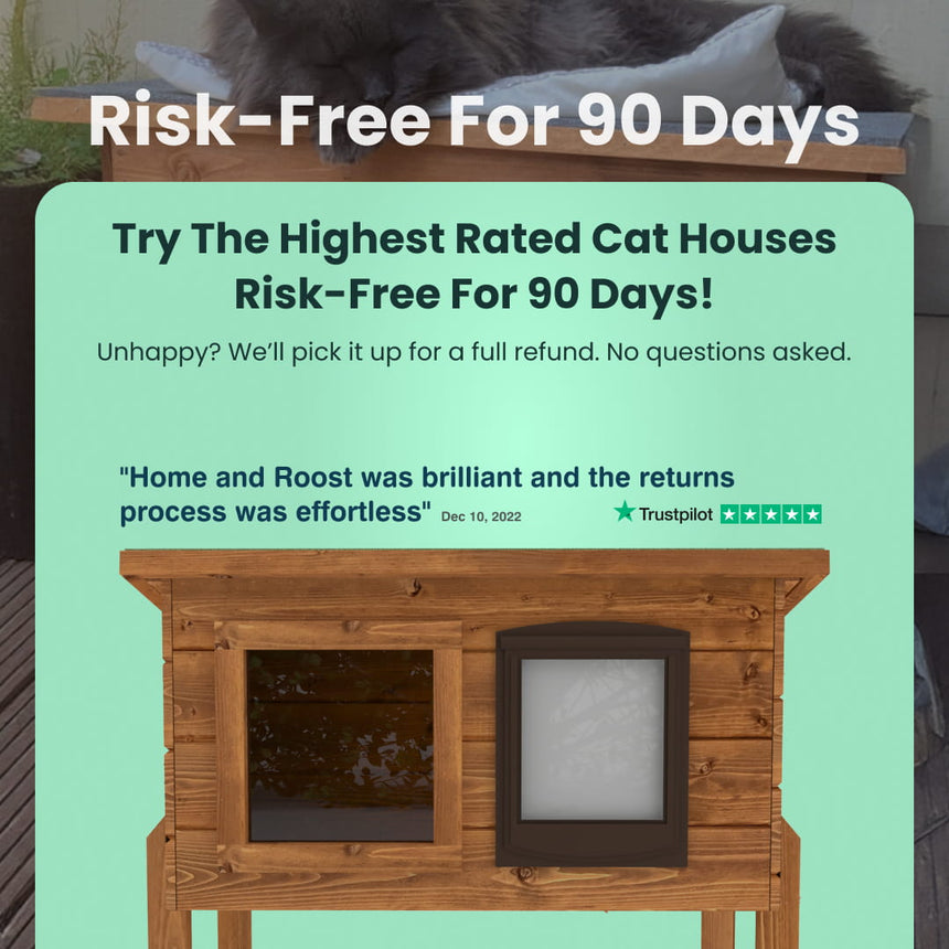 Mayfair Cat House Self Heating Outdoor Kennel with One Way Privacy Window