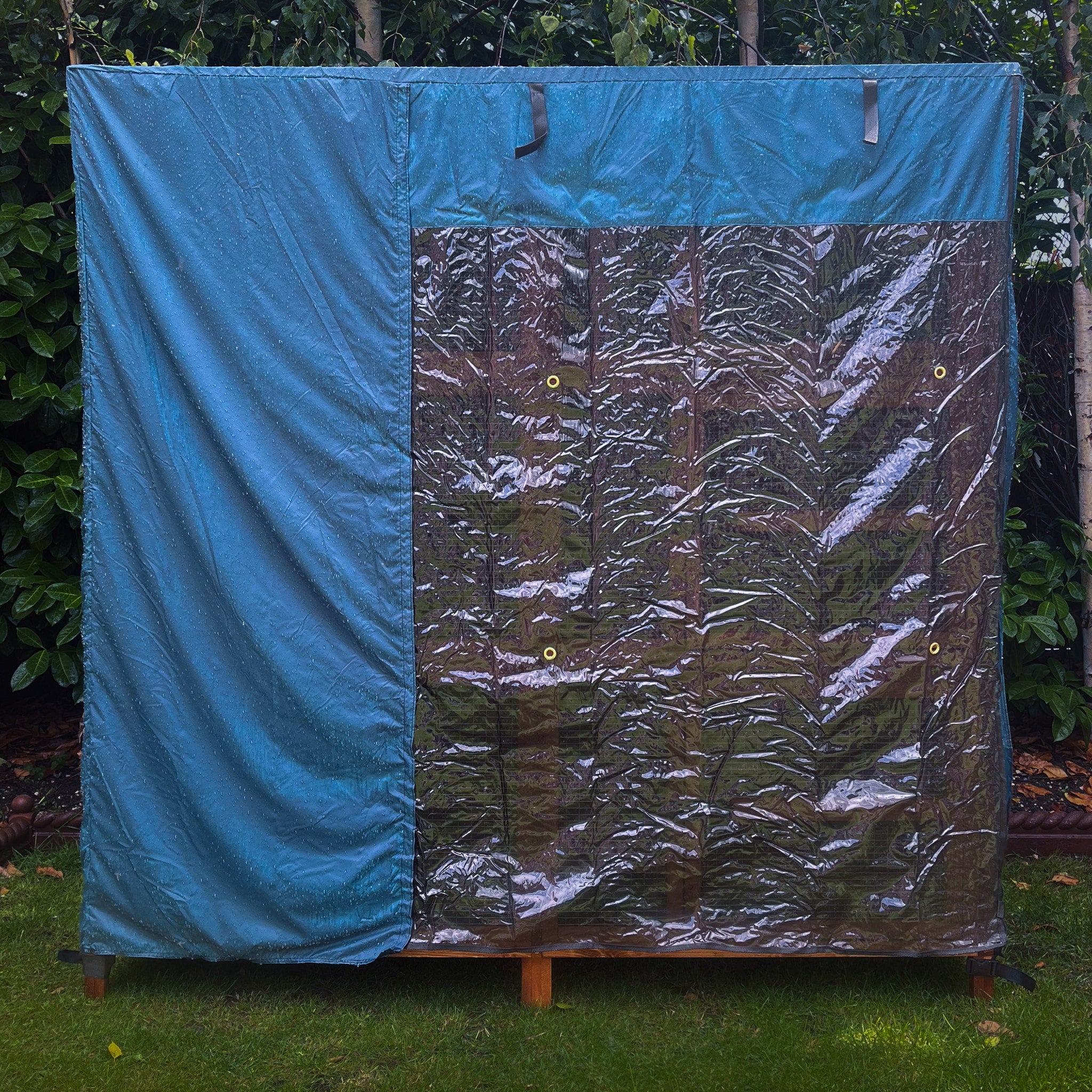 rabbit hutch rain cover 4ft triple 2 tier