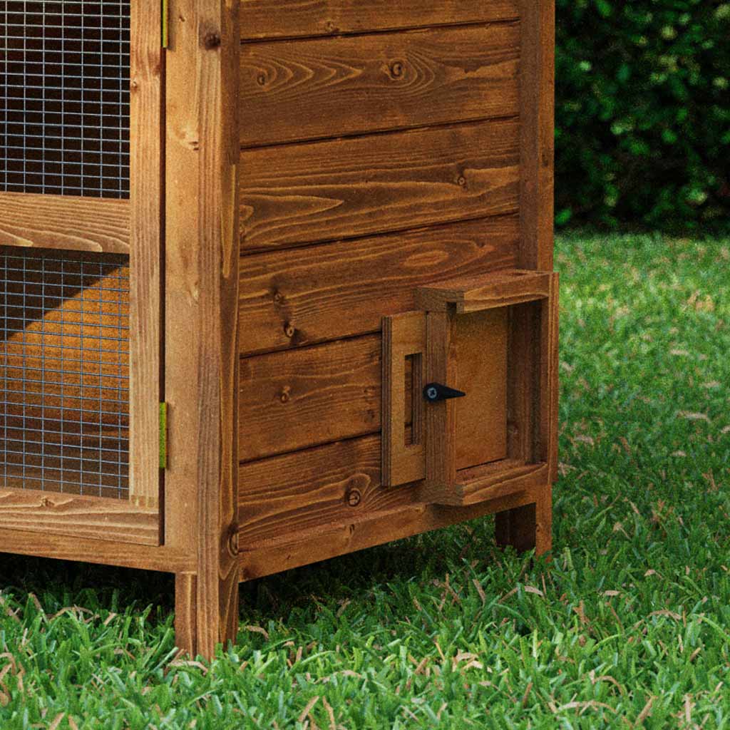 4ft Double Luxury Rabbit Hutch - Home & Roost