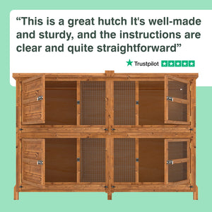 6ft Chartwell Two Tier Rabbit Hutch - Two Separate Living Areas To Keep Pets Apart