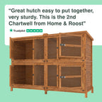 6ft Chartwell Two Tier Rabbit Hutch - Two Separate Living Areas To Keep Pets Apart