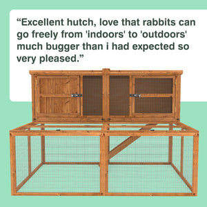6ft Kendal Rabbit Hutch and Run Combo