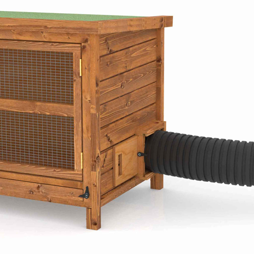 Sandhurst 5ft single guinea pig hutch with tunnel, offering a spacious and interactive shelter for guinea pigs