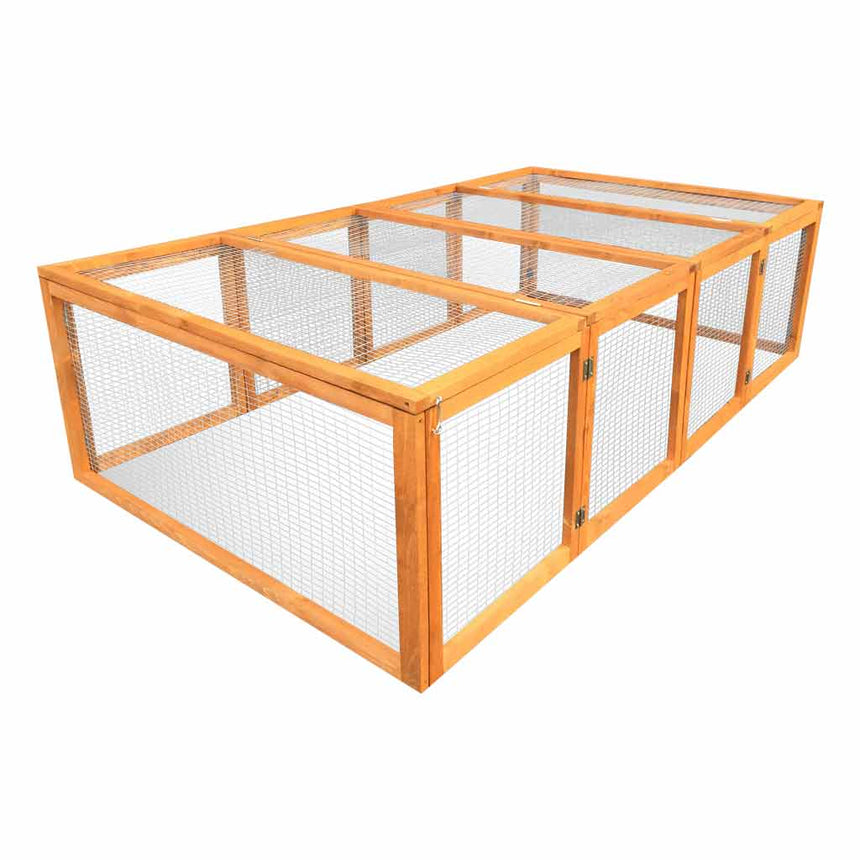 7.7ft XL Folding Canterbury Tortoise Run | Folds Away After Every Use | Hand Made Wooden Outdoor Tortoise Enclosure - Home & Roost