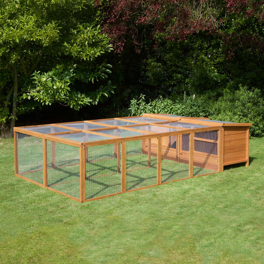 6ft single rabbit hutch and xl run
