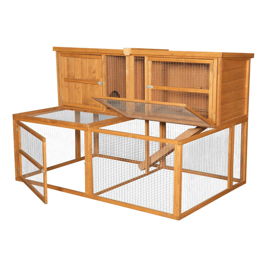6ft Kendal Guinea Pig Hutch & Run Combo | Large Hutch Can Face Forward & Backwards | Huge Size in a Smaller Footprint - Home & Roost