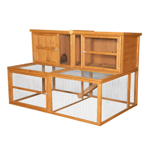 6ft Kendal Rabbit Hutch &amp; Run Combo | Large Hutch Can Face Forward &amp; Backwards | Huge Size in a Smaller Footprint