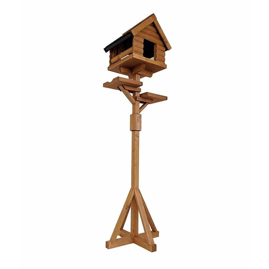 Deluxe Bird Table Extension Piece With Double Feeding Platforms | Increase Your Feeder's Functionality - Home & Roost