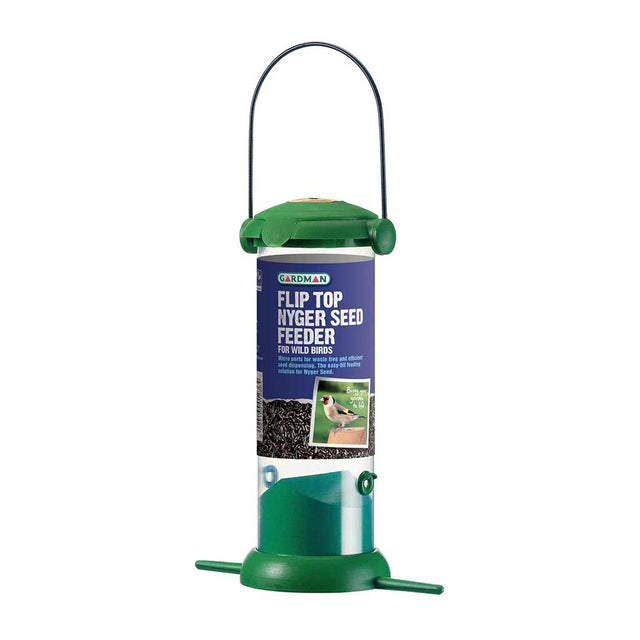 Gardman Flip-Top Nyjer Seed Feeder | 270g Capacity - Home & Roost