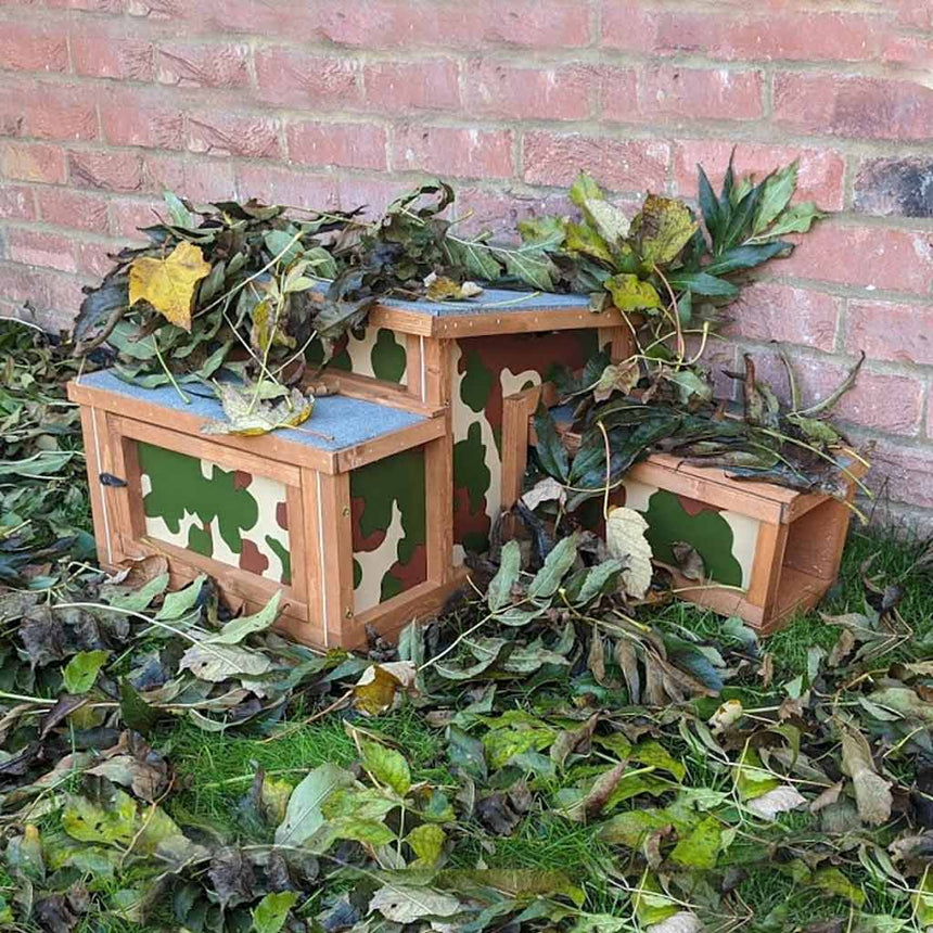 Camouflage Hedgehog House | Perfect For Hibernation Or As A Feeding Station - Home & Roost