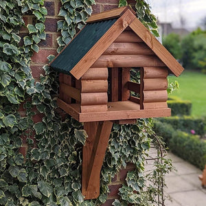 Fordwich Green Wall Mounted Bird Table | Log Lap Design | Delivered In Two Parts