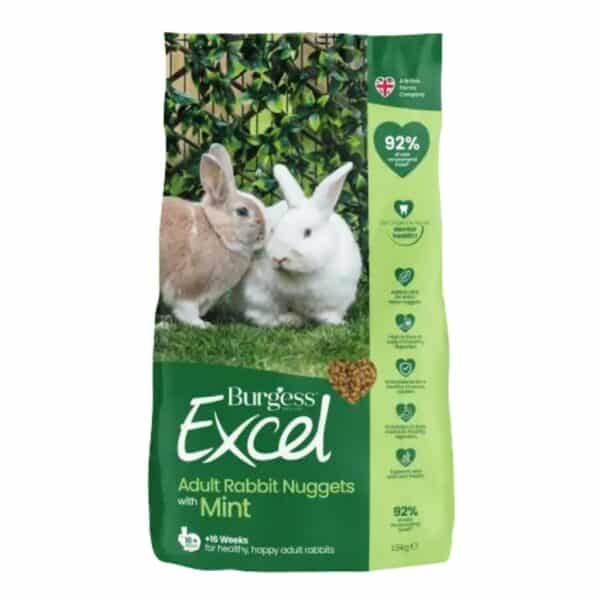 Burgess Excel Adult Rabbit Nuggets with Mint 1.5KG